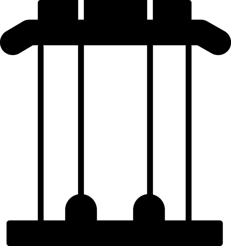 Smith Machine Weight Training Glyph vector
