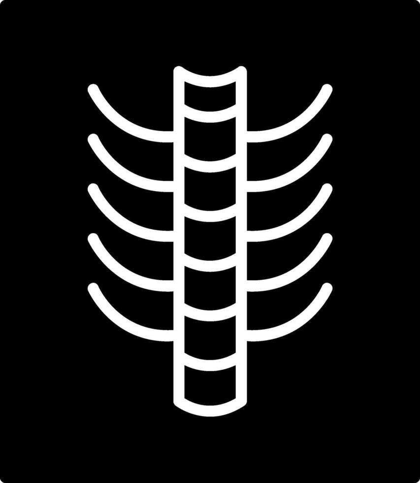 Backbone X Ray Spinal Imaging Glyph vector