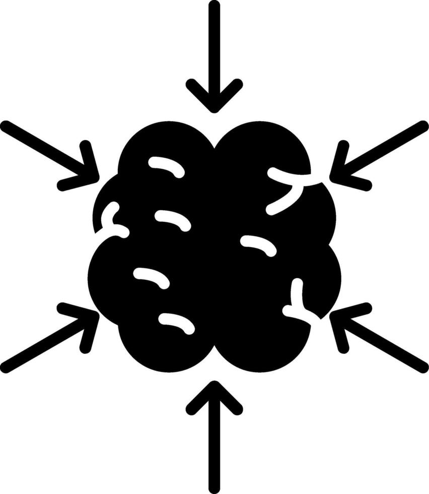 Inattentive ADHD Symptoms Glyph vector