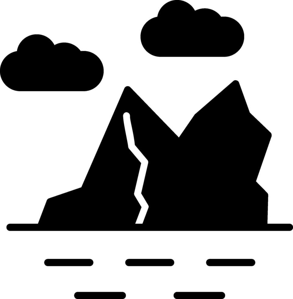 Iceberg Frozen Water Mass Glyph vector