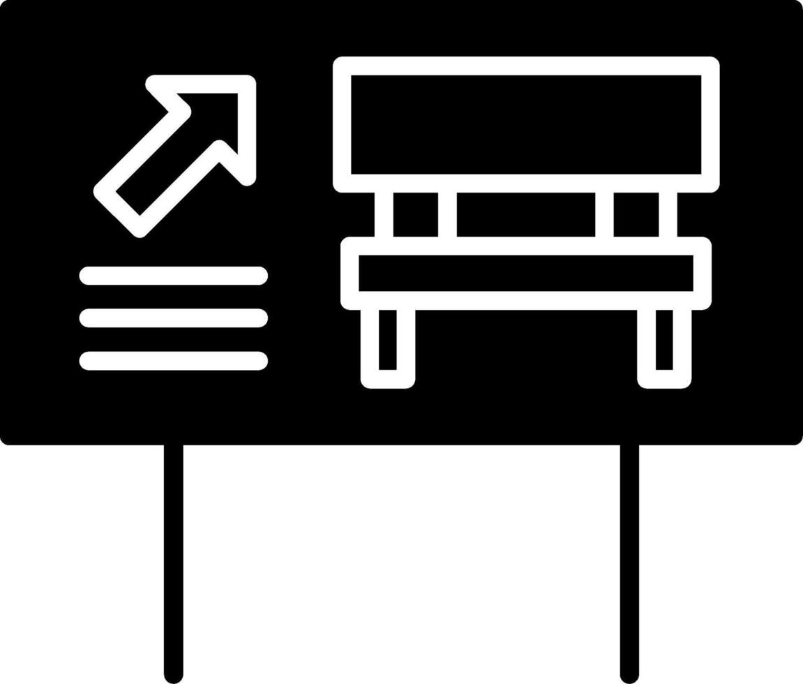 Rest Area Rest Stop Glyph vector