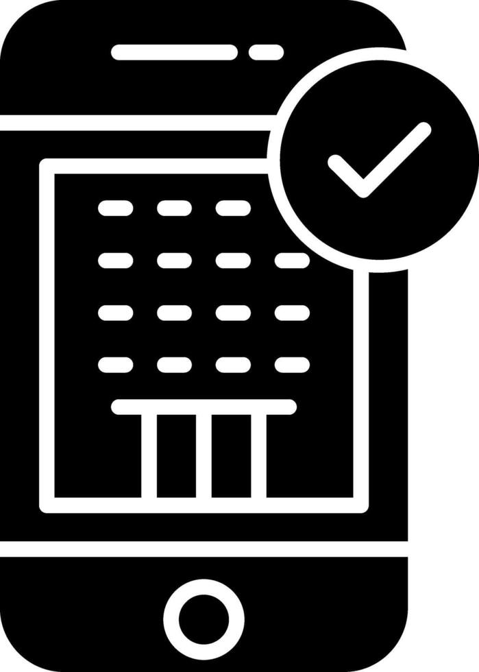 Hotel Booking Reservation Glyph vector