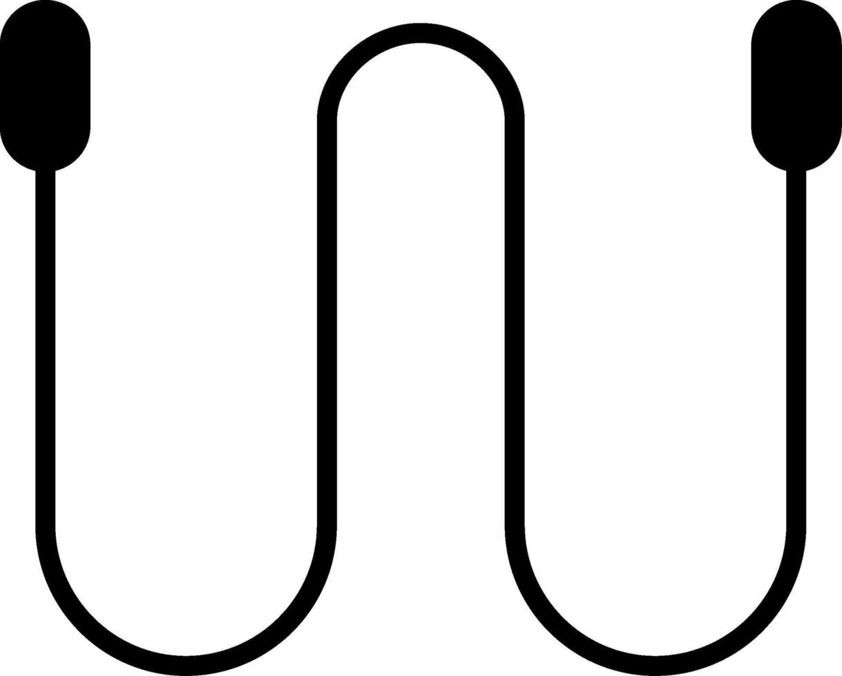 Jumping Rope Fitness Tool Glyph vector