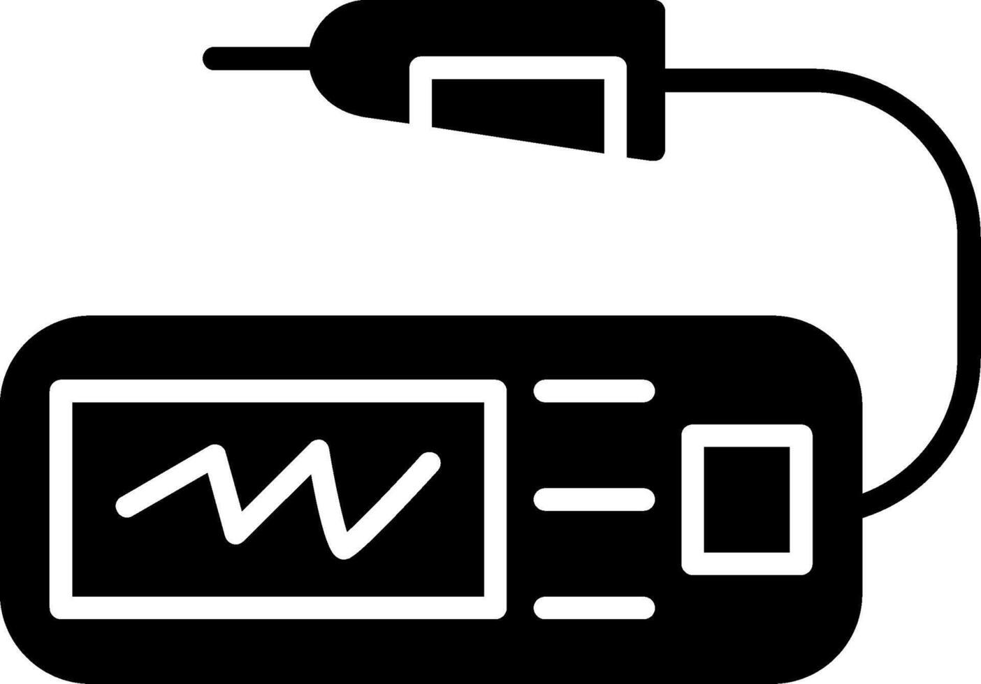 Electrosurgery Surgical Heat Treatment Glyph vector
