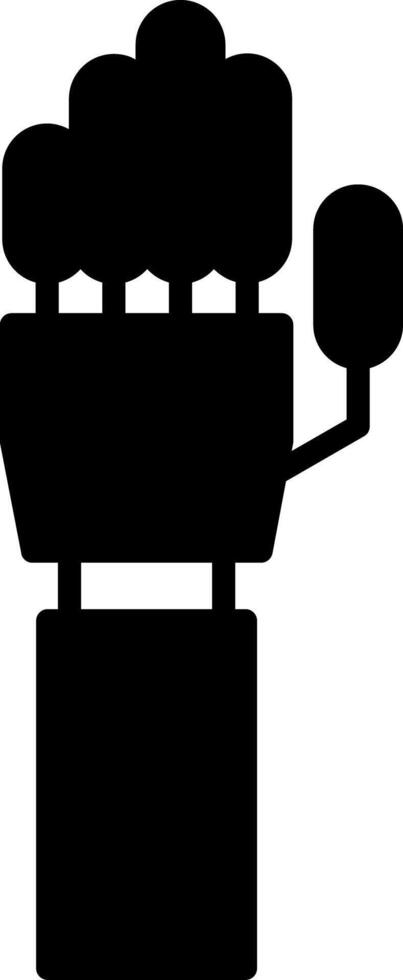 Prosthetic Hand Design Glyph vector