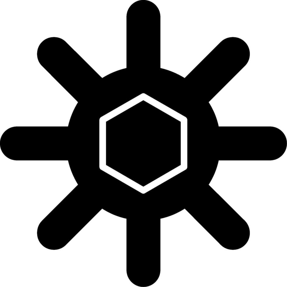 Pediastrum Simplex Algae Species Glyph vector