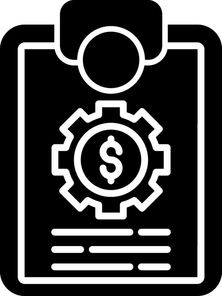 Financial Forecast Planning Glyph vector
