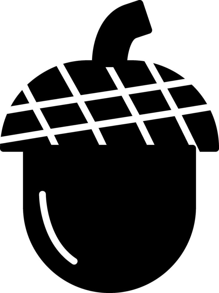 Acorn Small Nut Glyph vector