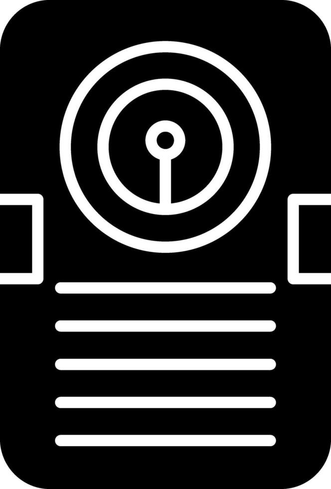 Smart Air Conditioner Automated Climate Control Glyph vector