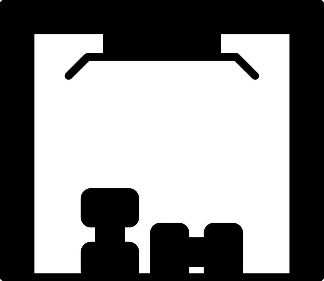 Bar Workout Station Glyph vector