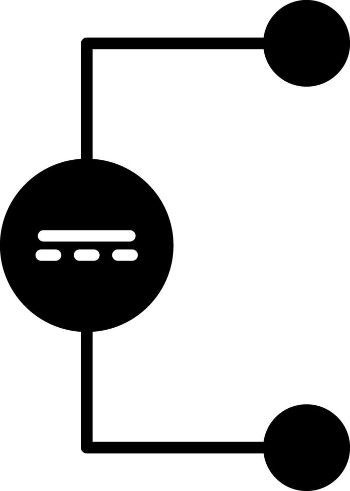 DC Voltage Source Glyph vector