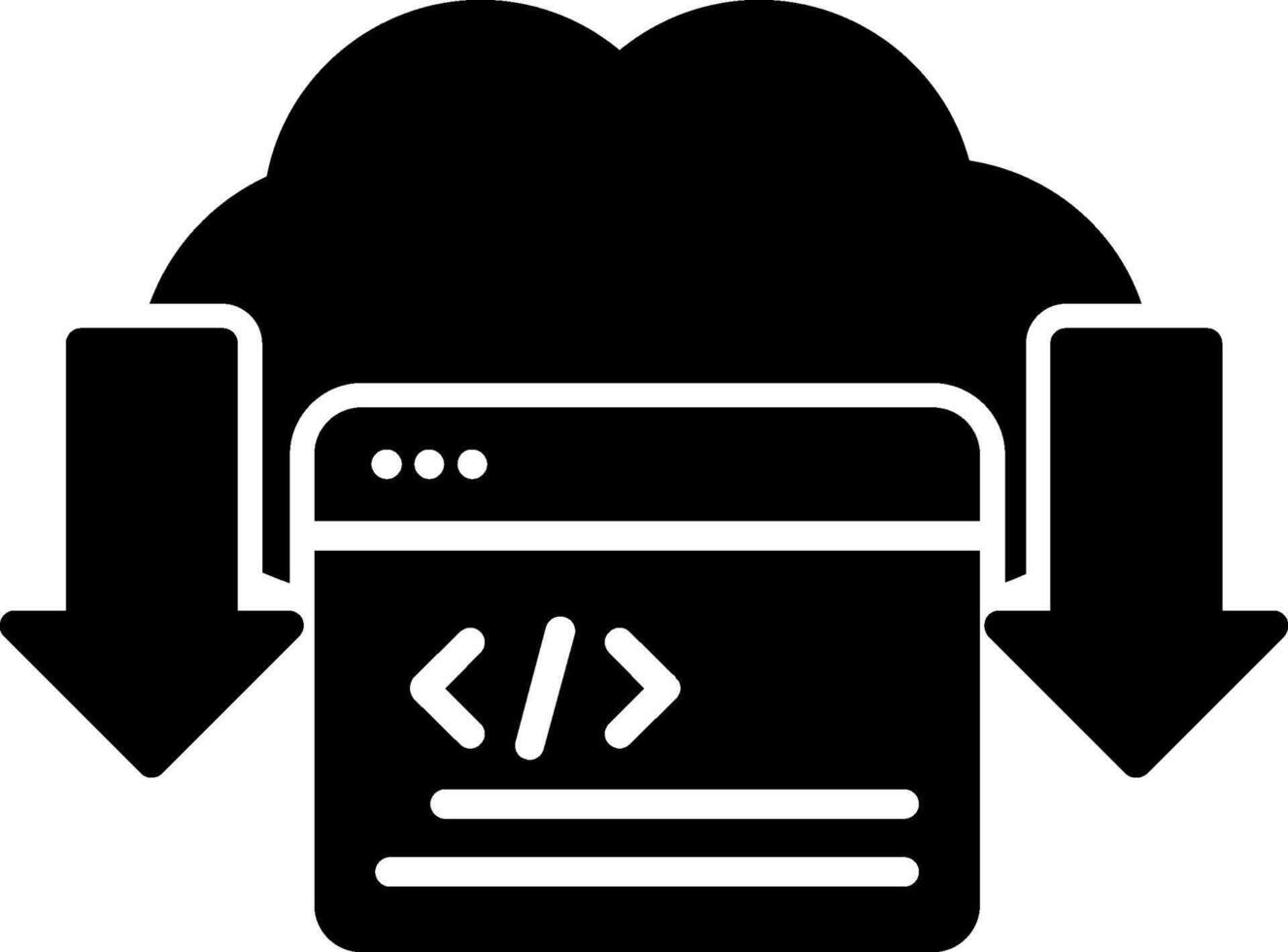 Edge Computing Concept Glyph vector