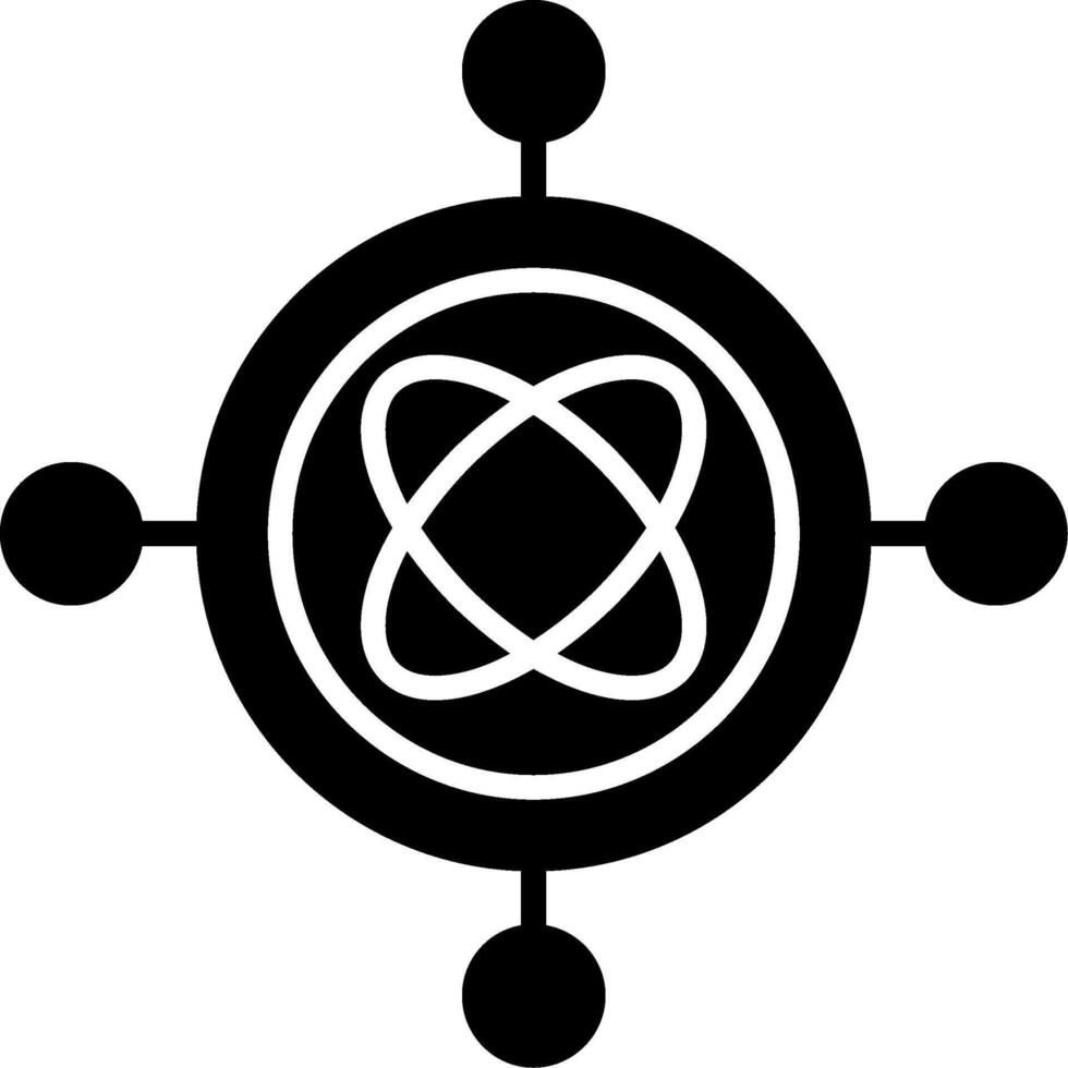 Gyroscope Orientation Sensor Glyph vector