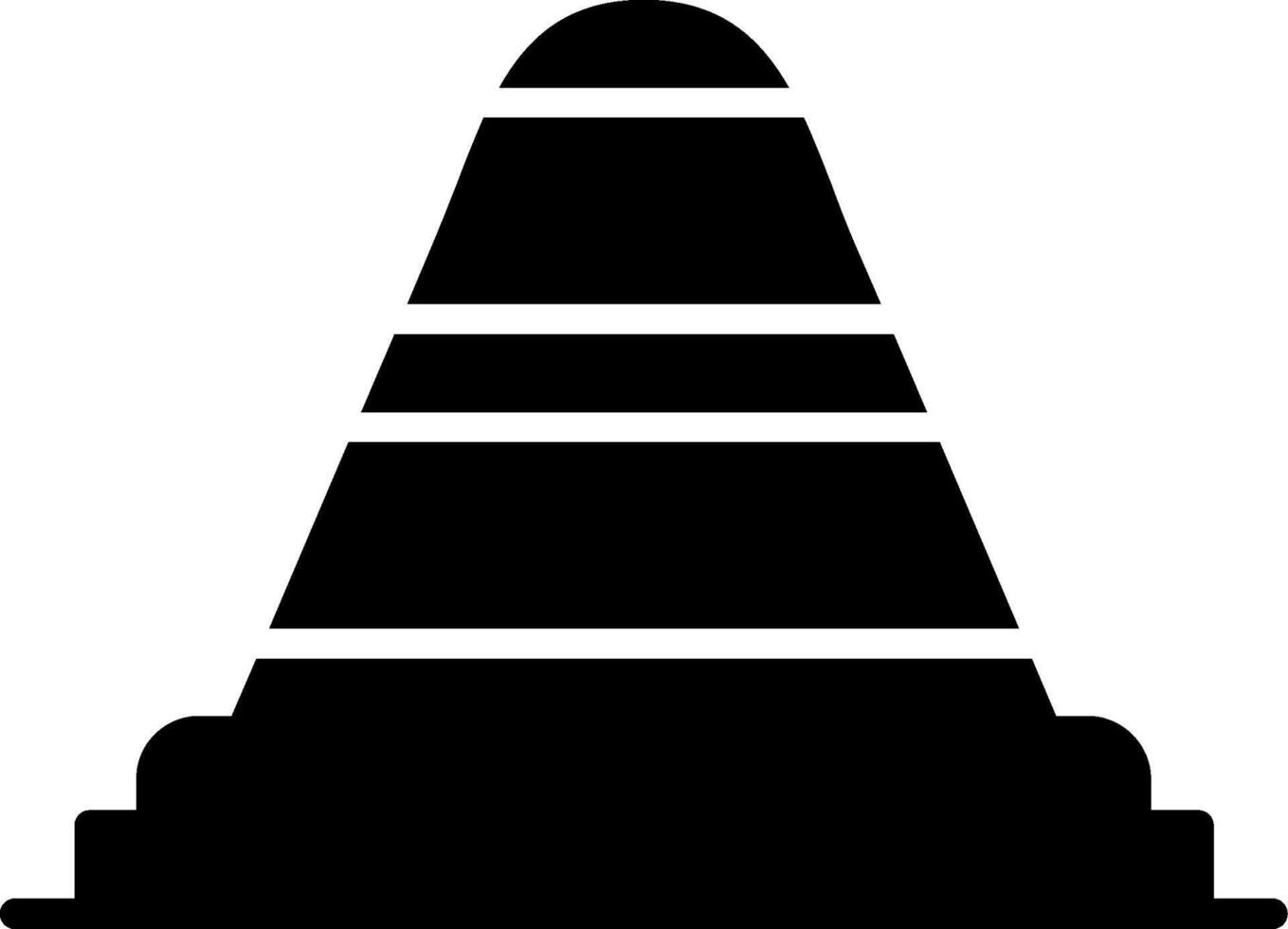 Traffic Cone Road Safety Tool Glyph vector