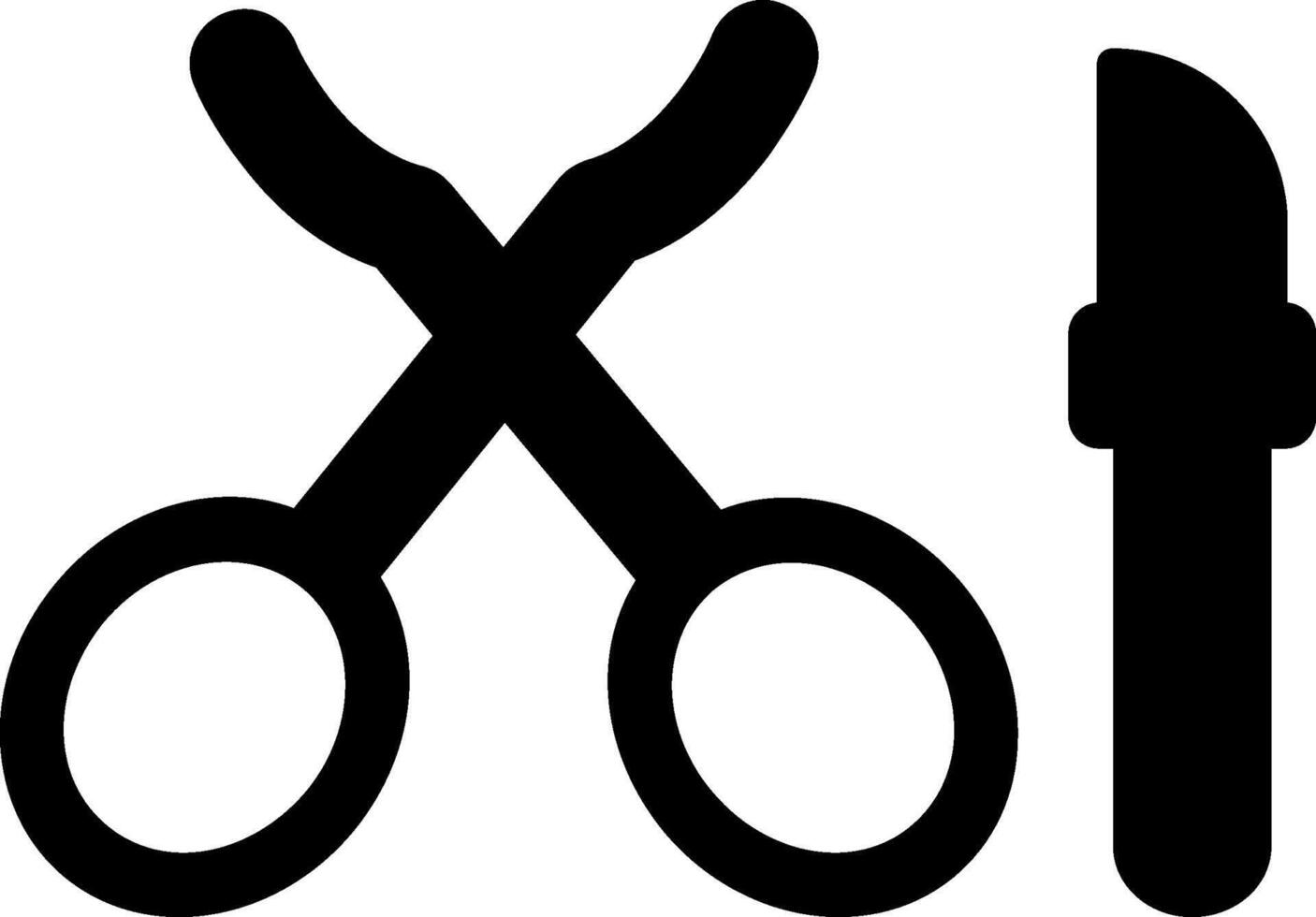Scissors Cutting Tool Glyph vector