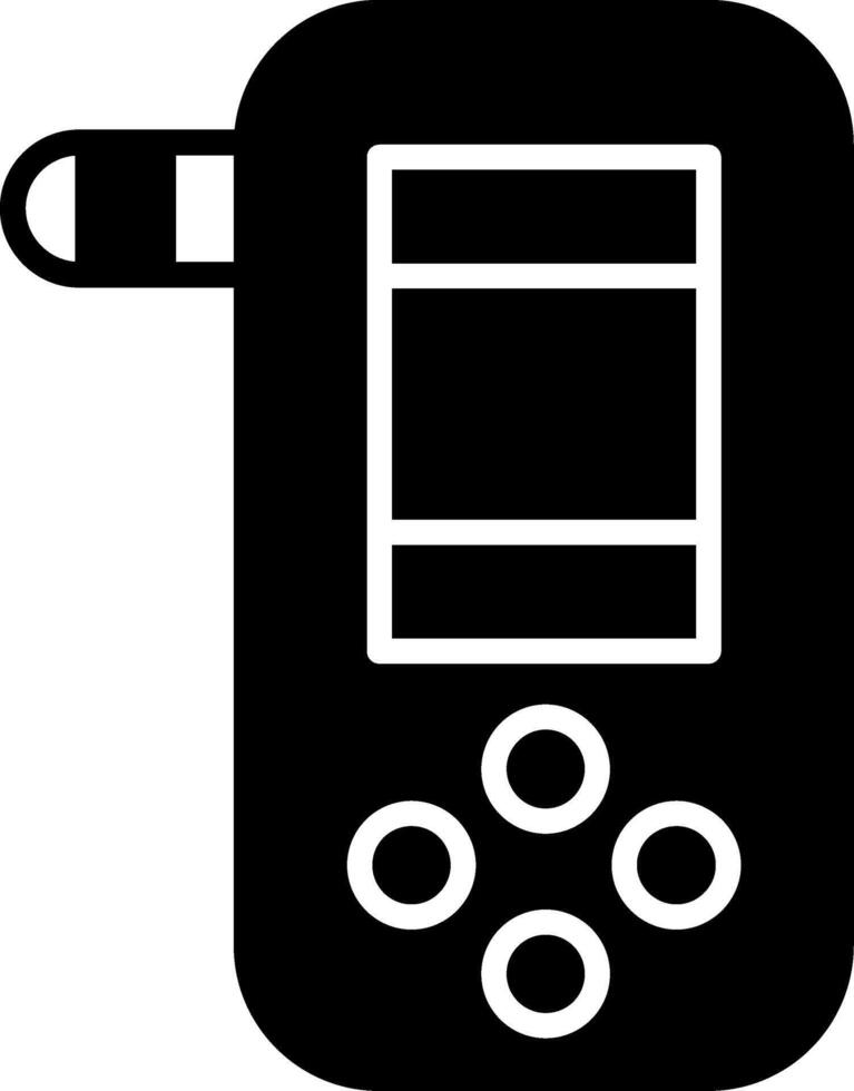Alcohol Sensor Breath Alcohol Monitoring Glyph vector