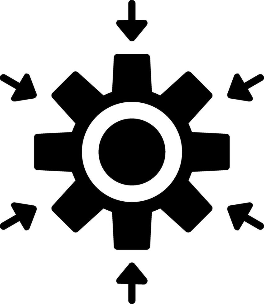 Gear Mechanism Design Glyph vector