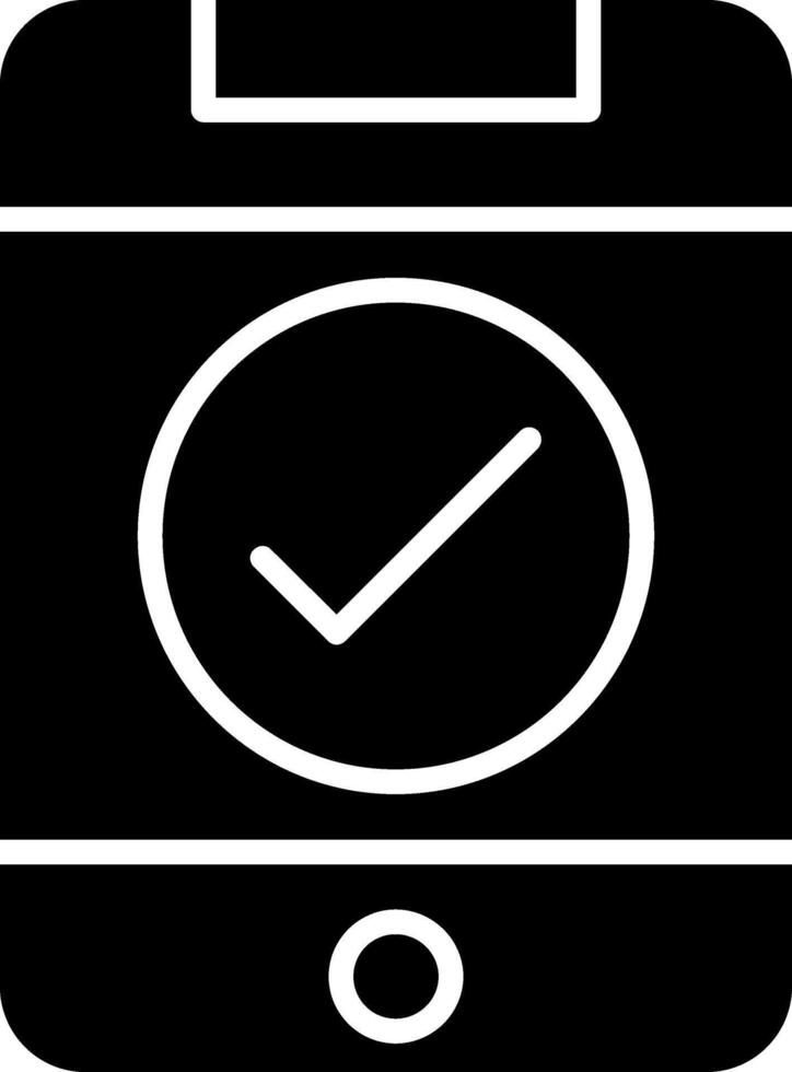 Transaction Confirmation Done Glyph vector