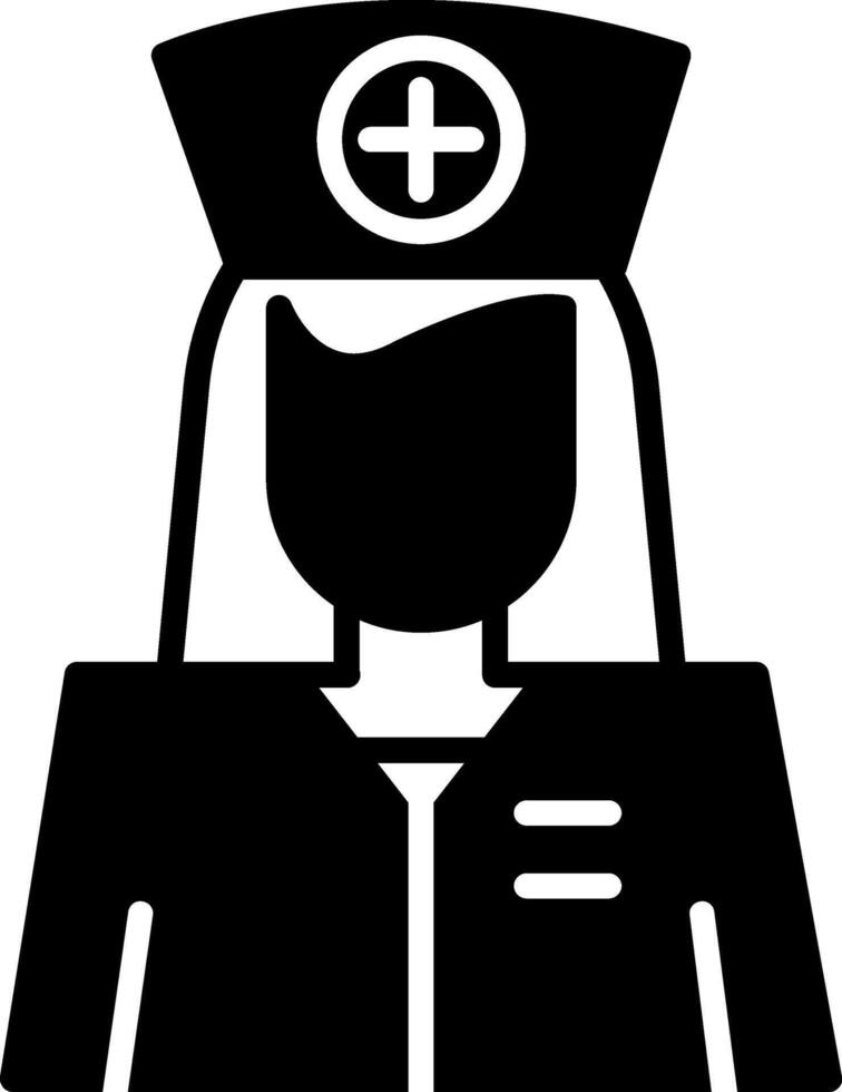 Nurse Healthcare Professional Glyph vector
