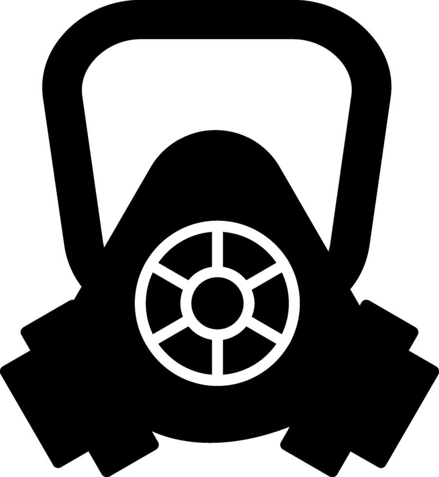 Respirator Mask Airborne Hazard Protection Glyph vector