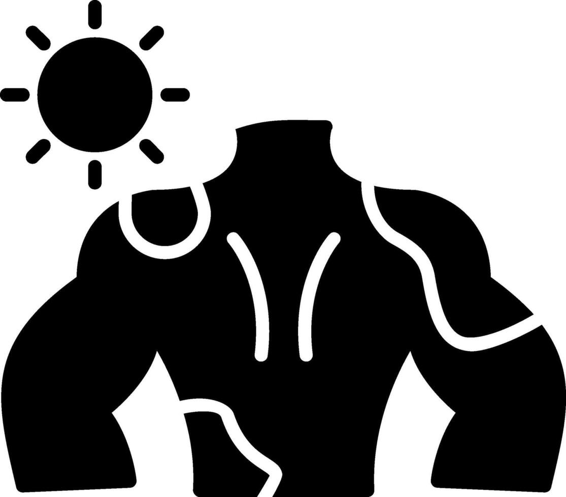 Skin Burn Body Body Burn Injury Glyph vector