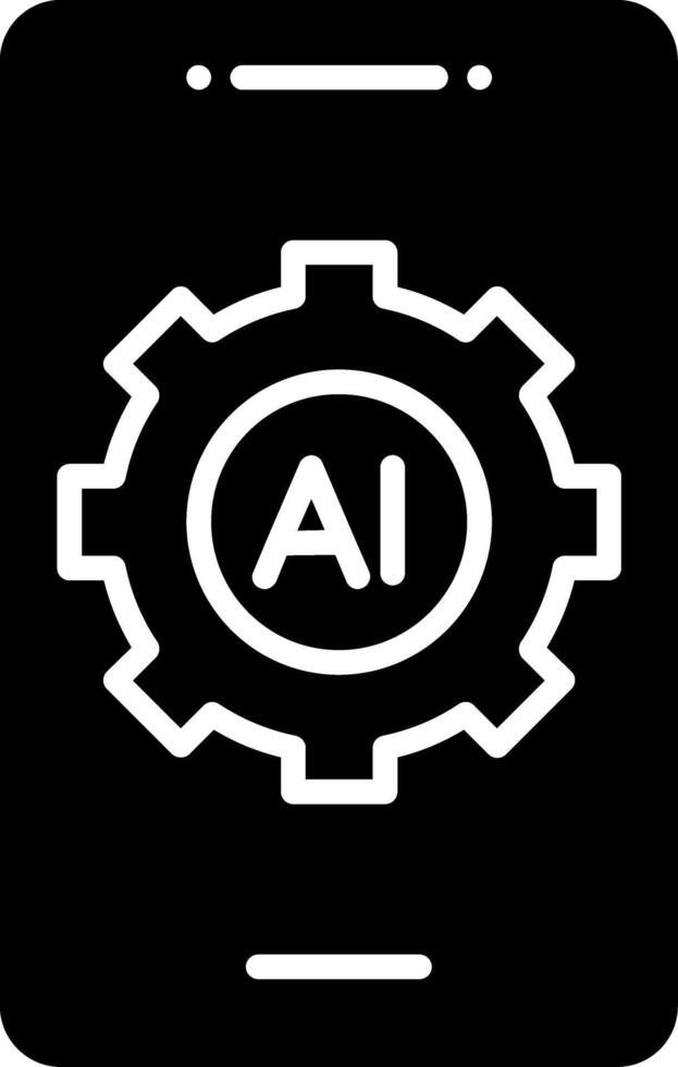 AI Artificial Intelligence Glyph vector
