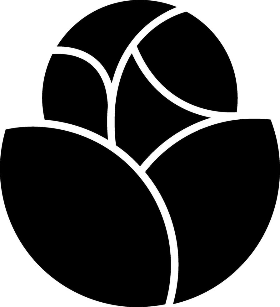 Cabbage Green Vegetable Glyph vector
