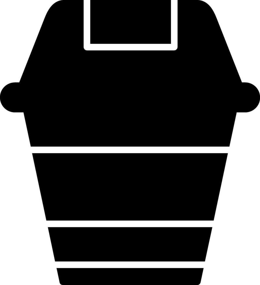 Garbage Bin Waste Disposal Glyph vector