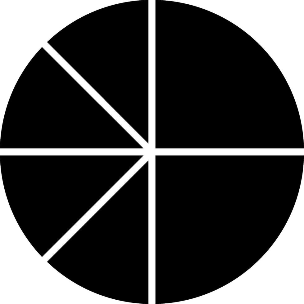 Pie Chart Data Visualization Glyph vector