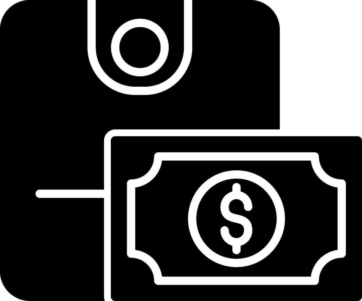Cash Physical Money Glyph vector