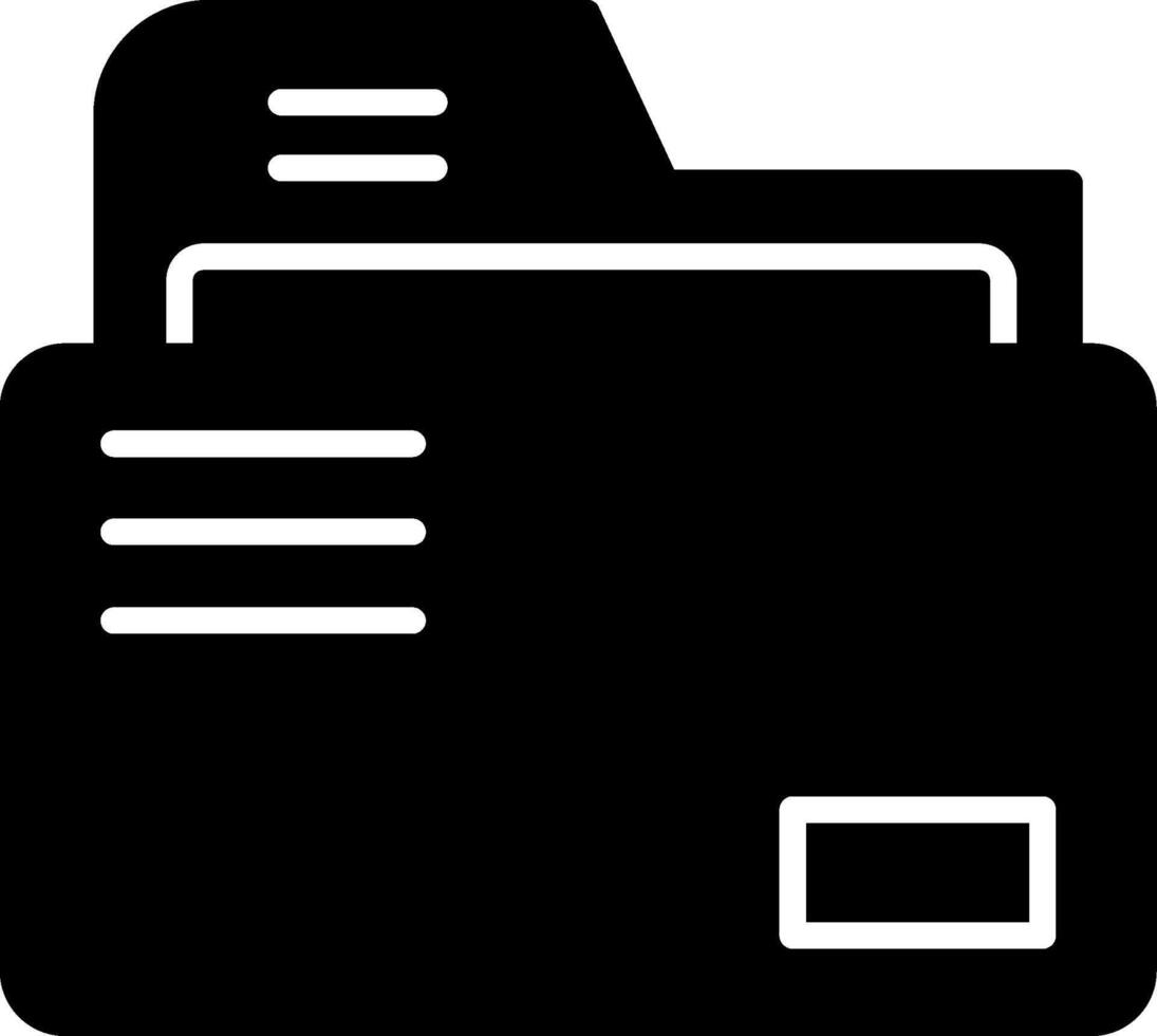 Folder File Management Glyph vector