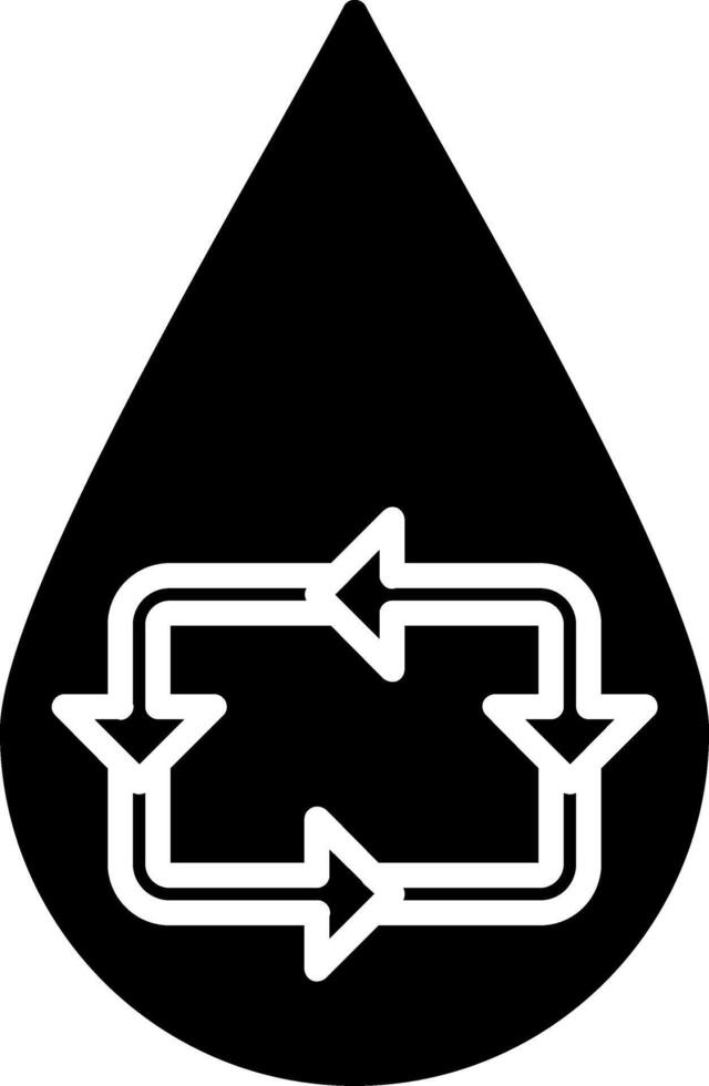 Save Water Glyph vector