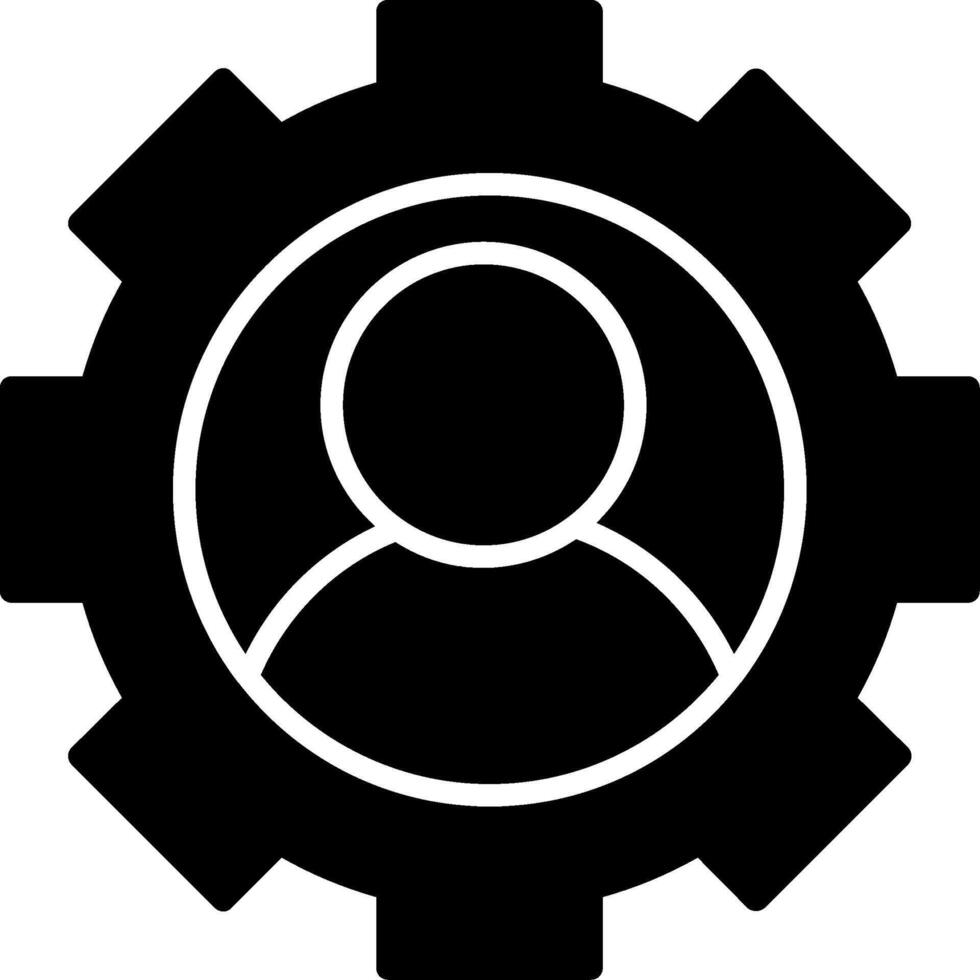 User Role Settings Glyph vector