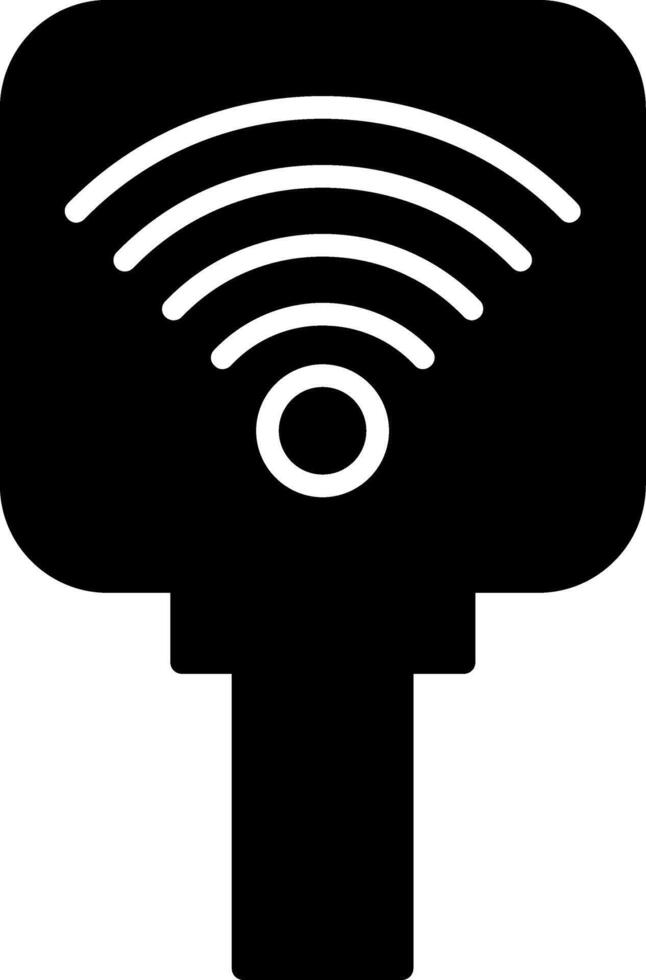 Wifi Sign Wireless Network Signal Glyph vector