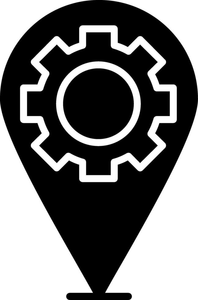 Service Center Repair and Maintenance Glyph vector