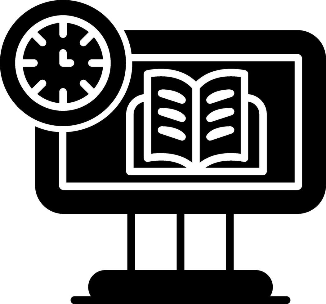 Online Education Web-based Learning Glyph vector