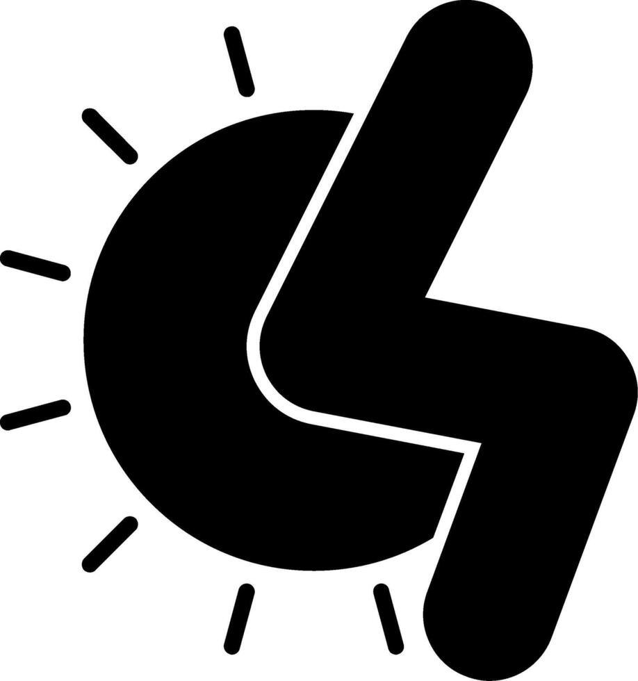 Sun Energy Power Glyph vector