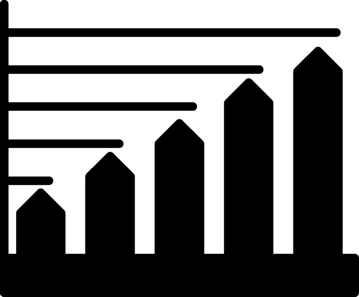 Bar Chart Display Glyph vector