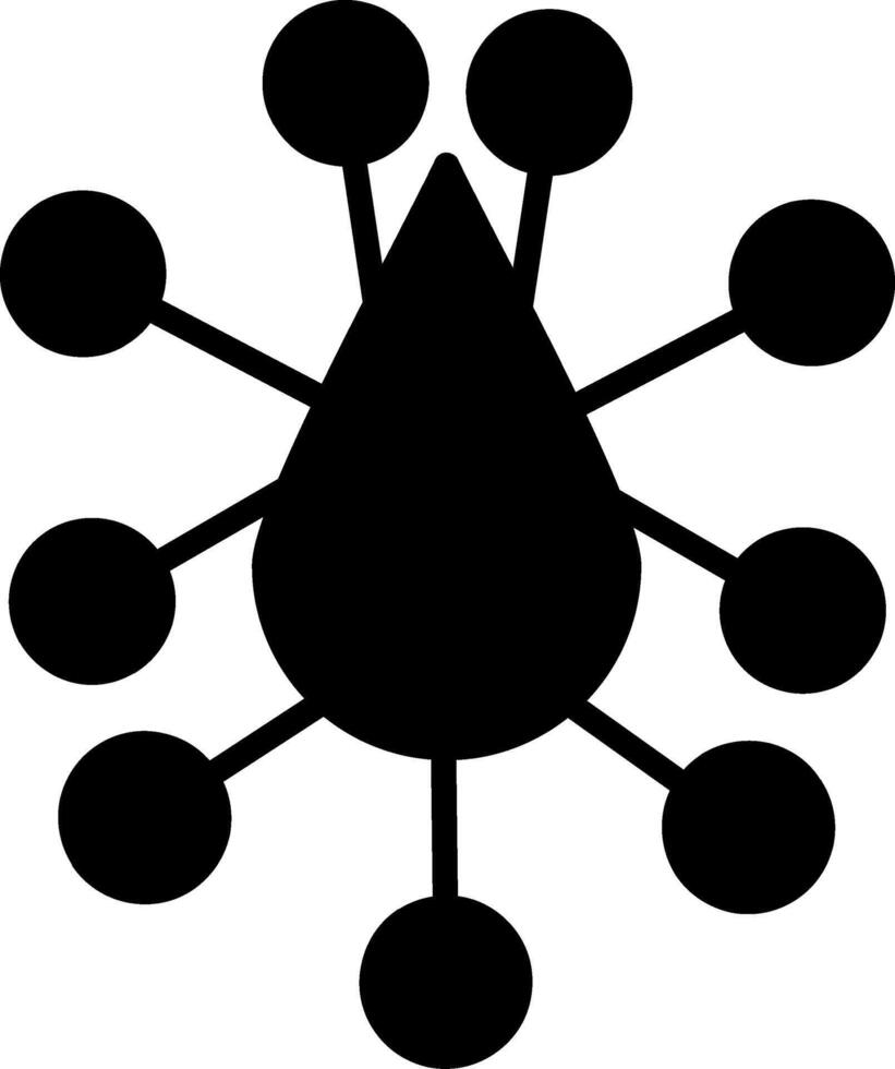 Water drop Glyph vector