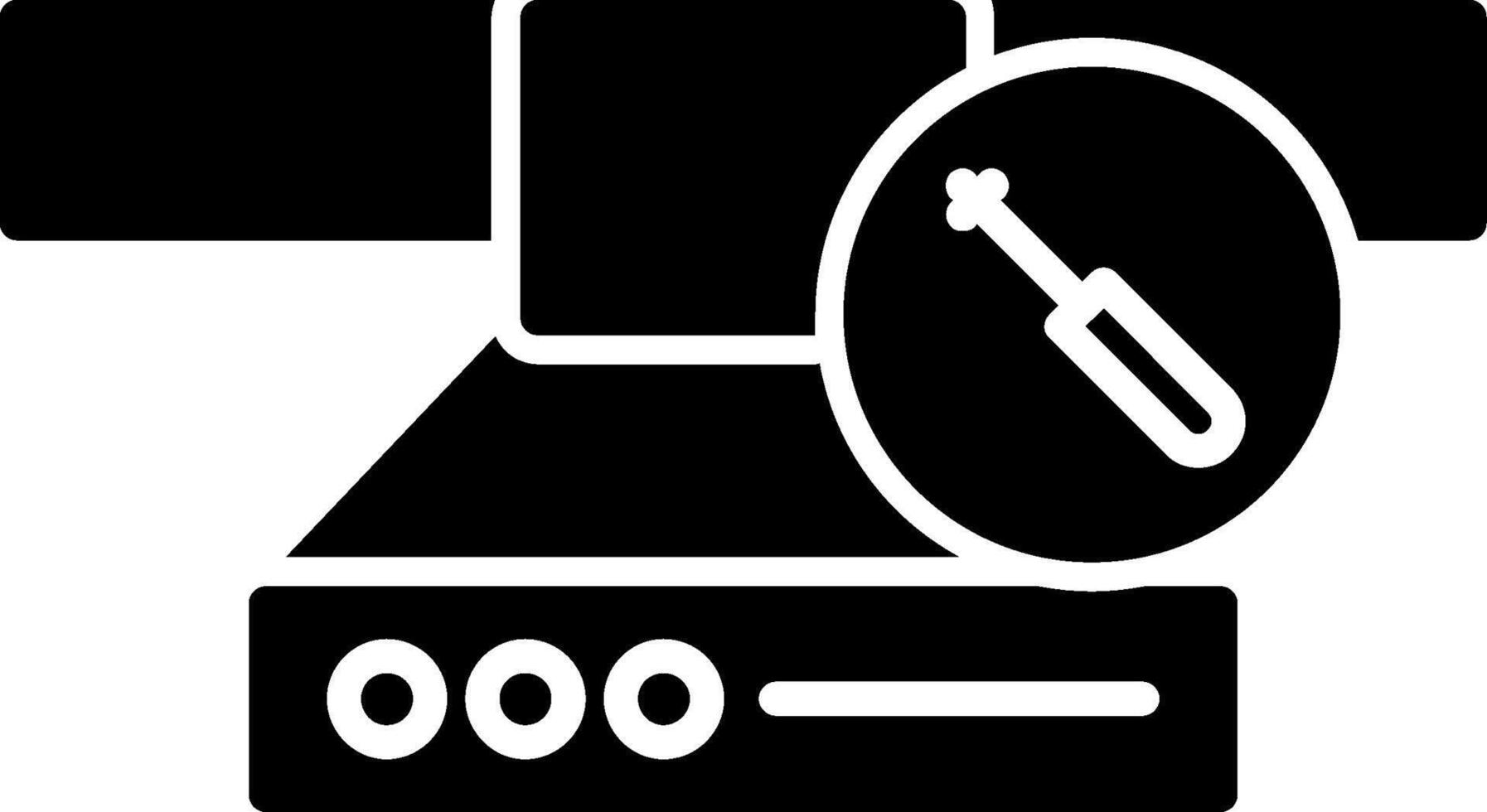 Kitchen Hood Repair Glyph vector