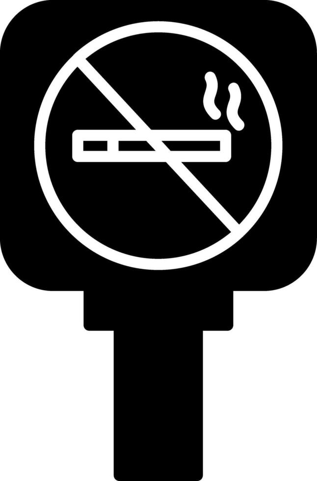 No Smoking Sign Prohibition Sign Glyph vector