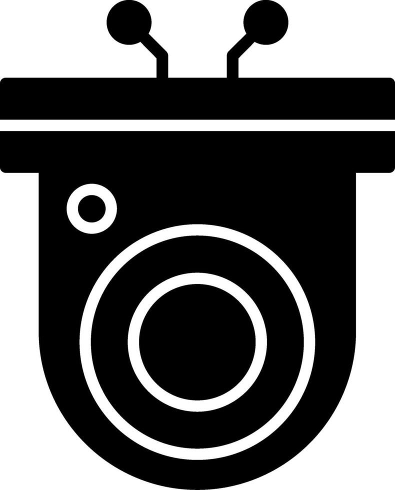 Smart Security Camera Advanced Surveillance Glyph vector