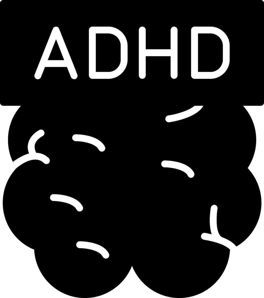 Adhd trait Glyph vector