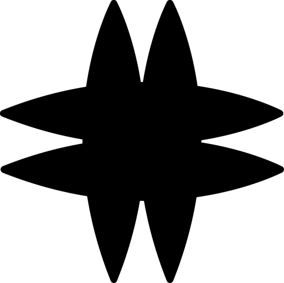 Ankistrodesmus Fusiformis Algae Glyph vector