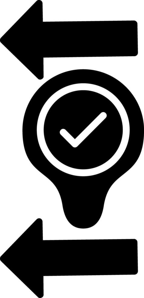 Check Out Hotel Departure Glyph vector