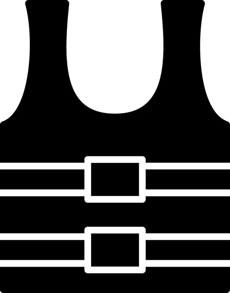 Life Vest Safety Wear Glyph vector