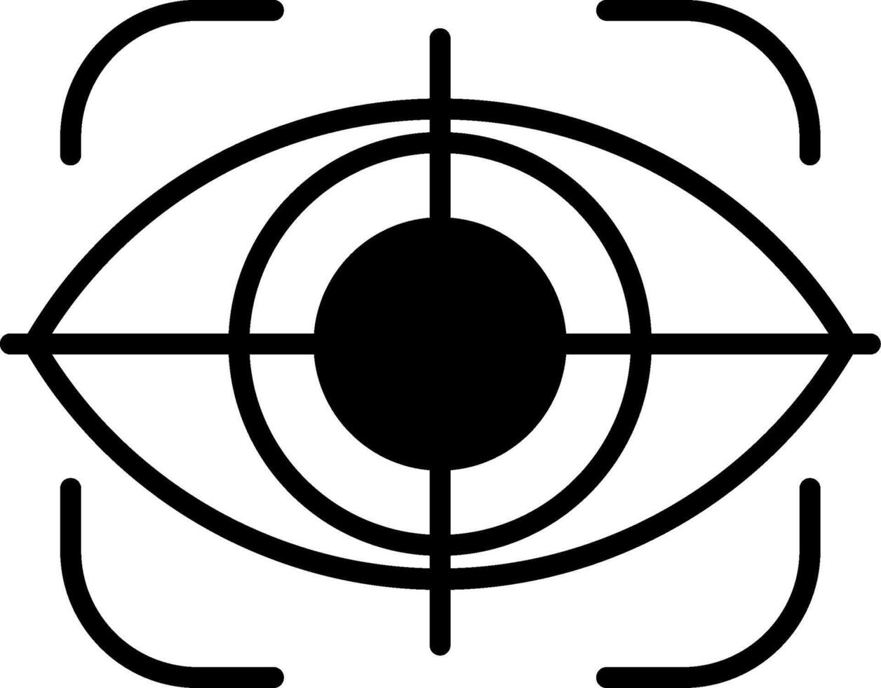 Eye Scanner Eye Identification Tool Glyph vector