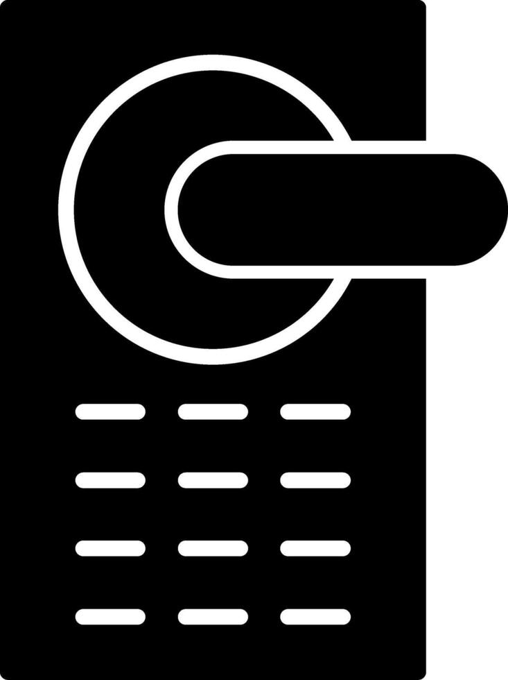Smart Door Handle Automated Entry Glyph vector