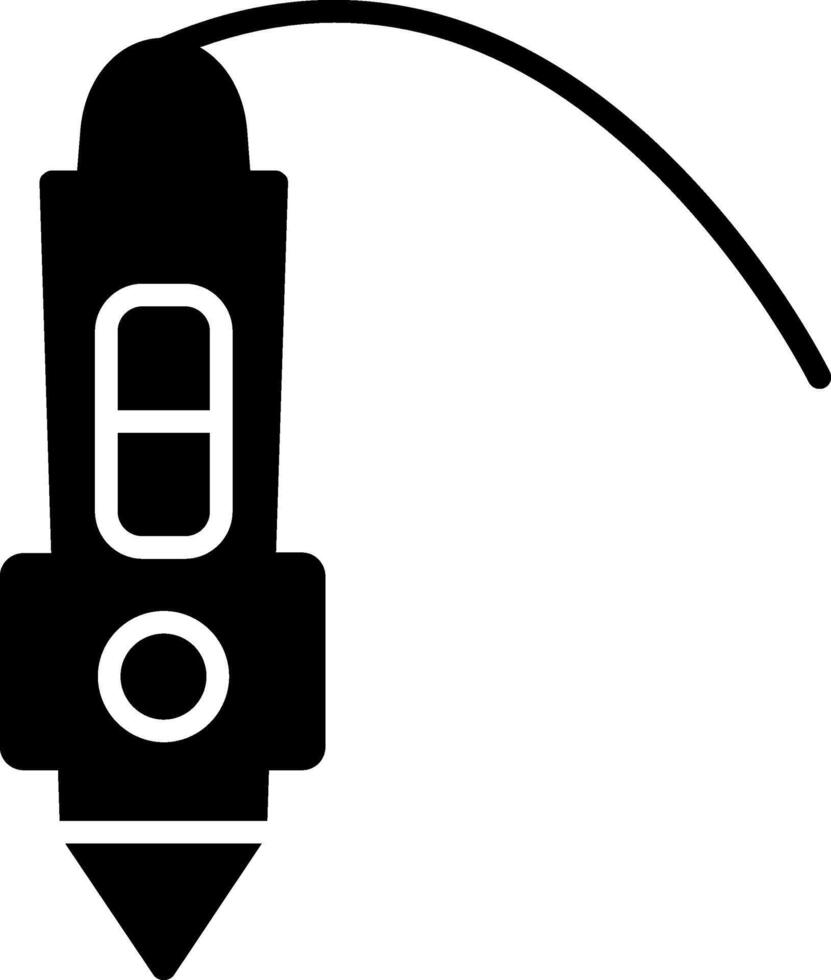 3D Drawing Pen Glyph vector
