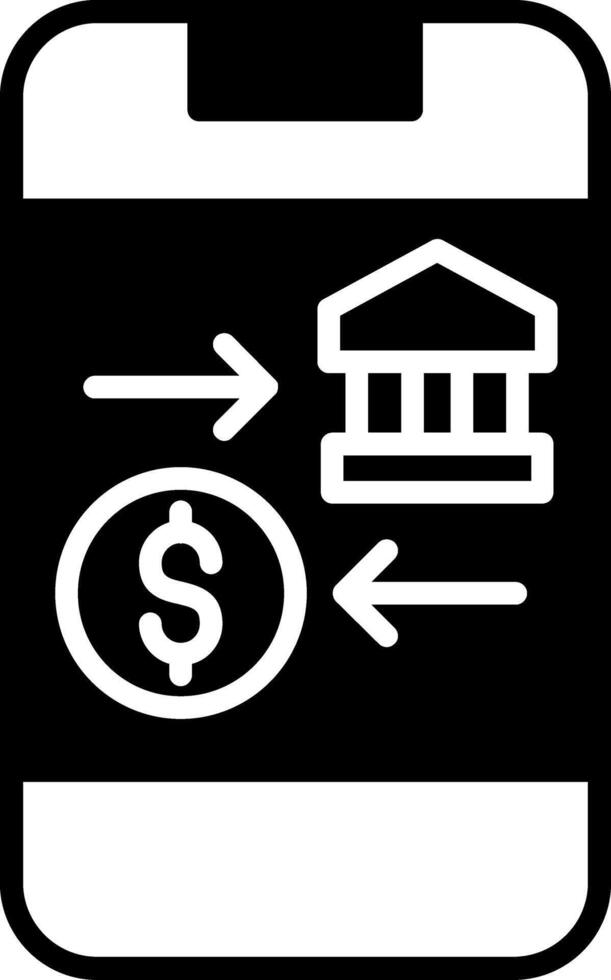 Bank Transaction Money Movement Glyph vector